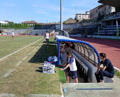 La panchina della Cavese...